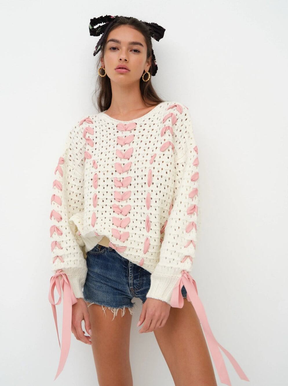 For Love & Lemons Laurel Oversized Sweater, Size XS